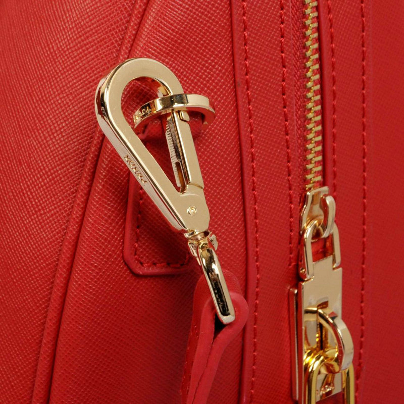 2014 Prada Saffiano Leather Two Handle Bag BN2780 red for sale